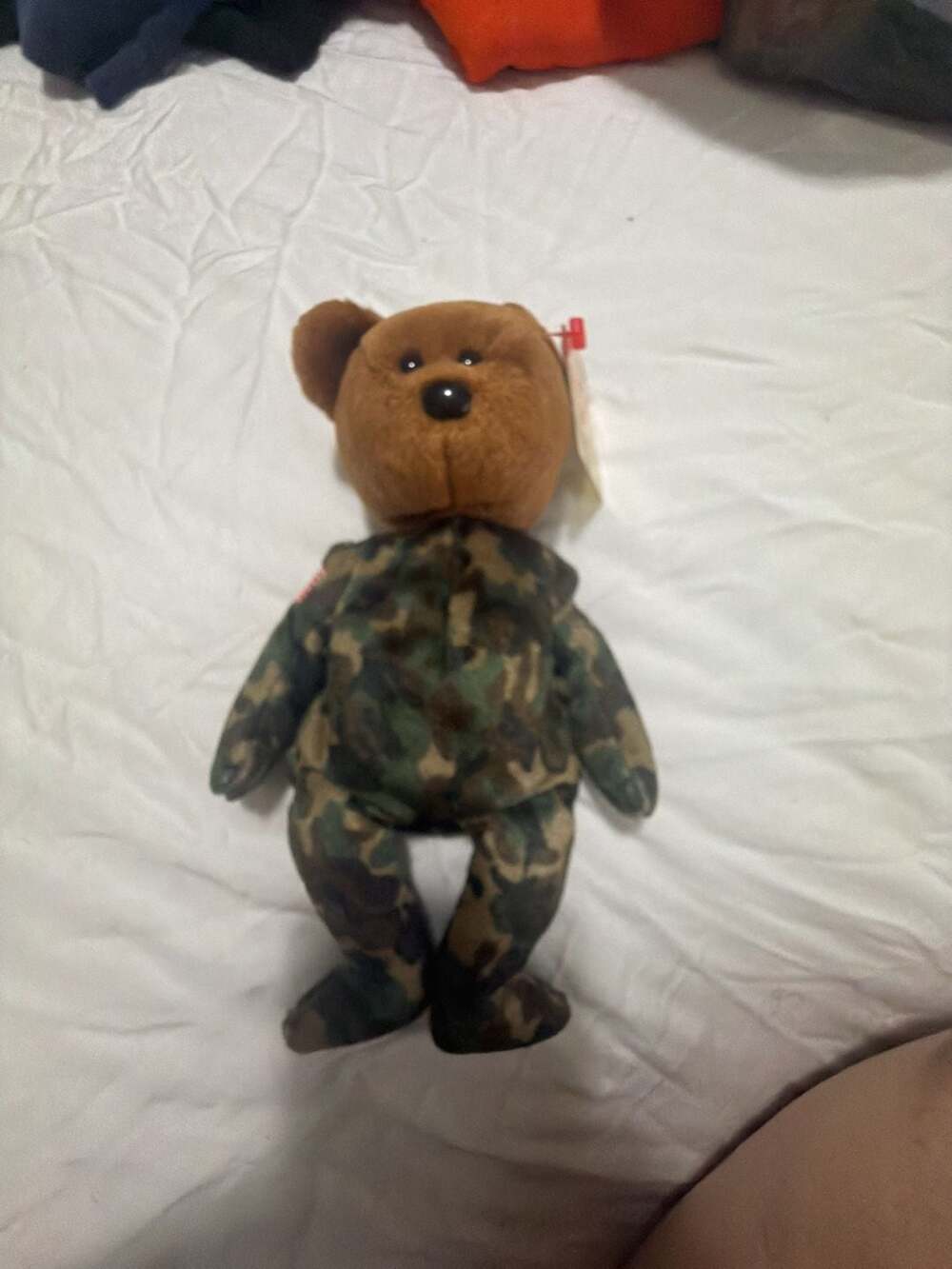 Ty Beanie Baby Hero 2003 Military Bear with Camouflage Outfit